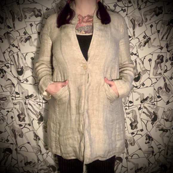 Eileen Fisher Linen Jacket - Picture 3 of 5